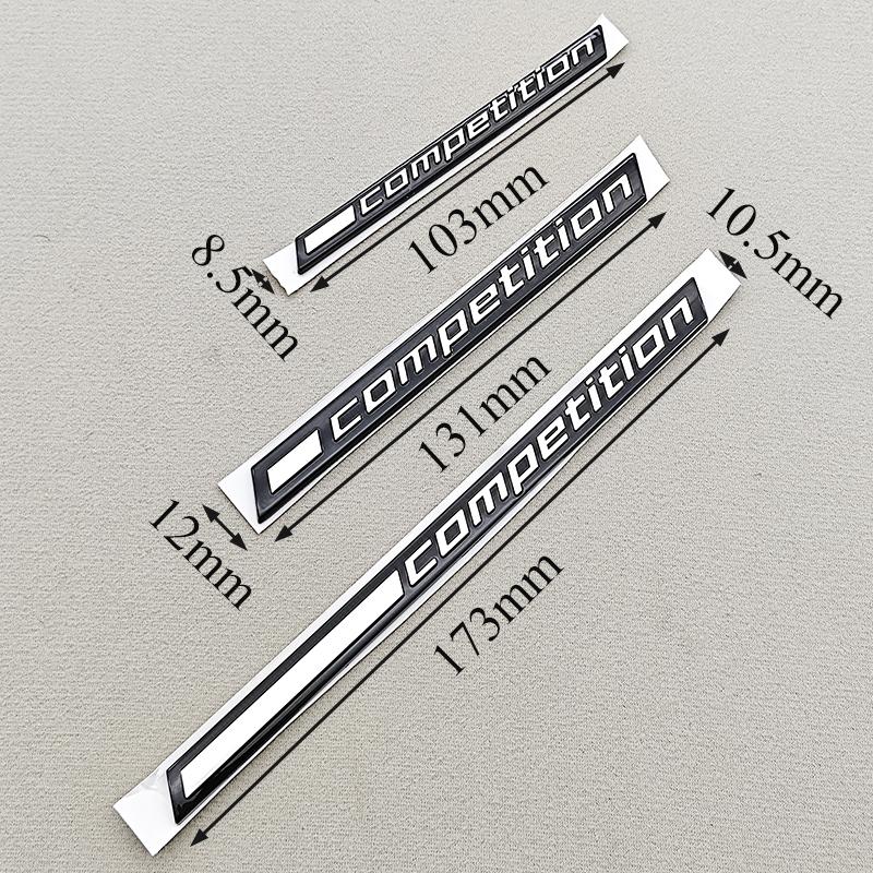 3D ABS Car Sticker Competition Logo Bar Underlined Badge Emblem Decals For BMW M3 M4 M5 X5M X6M Thunder Edition Auto Accessories