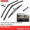 Front and Rear Wiper Blades for Citroen Citrone 2006-2014 26+26+14