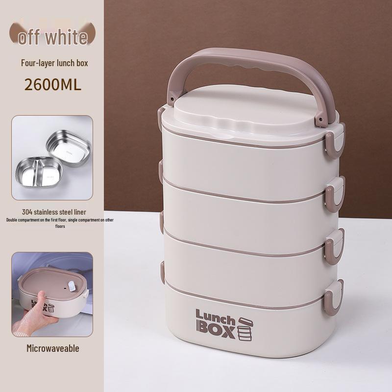 Stainless Steel Insulated Bento Lunch Box for Office & Students, Microwave-Safe Portable Meal Container.