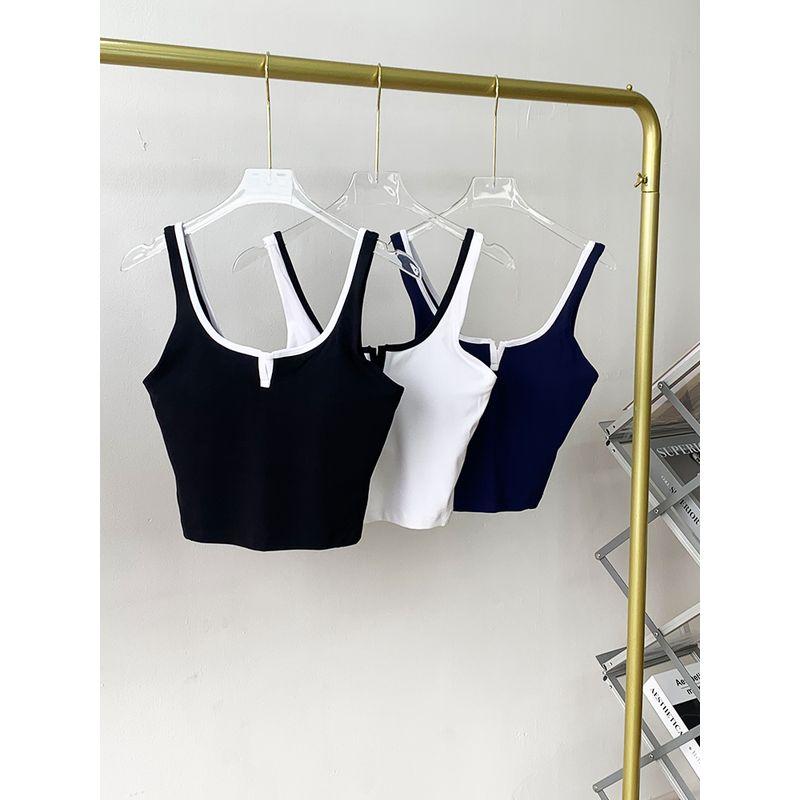 Lu Same U-Shaped Beauty Back Exercise Vest Women's Summer Thin Outwear Detachable Chest Pad Fitness Yoga Wear Tops