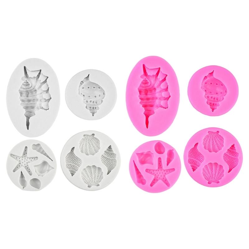 Pack of 4 Silicone Molds for Cake Cookie Chocolate and Candy Crafting Dessert Baking Tool Heat Resistant Fondant Mold