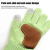Winter Touchscreen Gloves Men Women Warm Knitted Gloves with Anti-Slip Palm Thickened Thermal Gloves for Outdoor Cycling Daily Outings