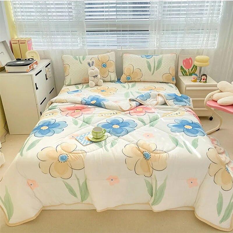 Letní latexová chladící prostěradla s povlaky na polštáře šetrné k pokožce Chránič matrace Potahy s elastickým pásem Klimatizační podložka