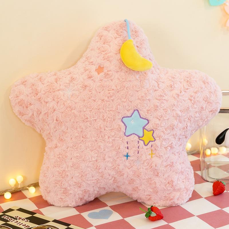 Star Pillow Girl Sleeping with Moon Plush Toys Super Soft Doll Sleeping with Doll Gift