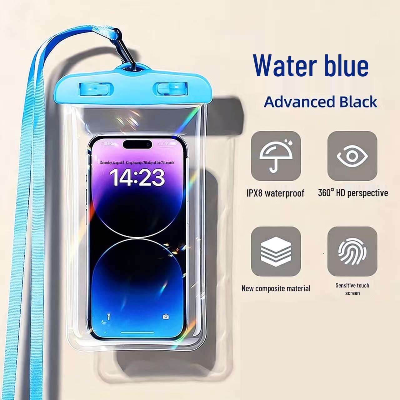 Waterproof Touchscreen Phone Bag for Photography, Swimming, Diving, and Rain Protection IPX8 Waterproof with Lanyard