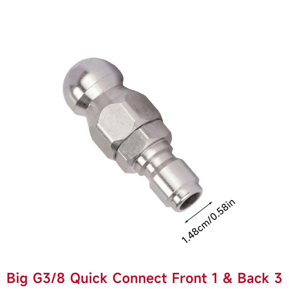 Professional Pressure Washer Drain Cleaning Nozzle High Pressure Water Jet Pipe Nozzle Unclogging Steel Sewer & Pipe Maintenance