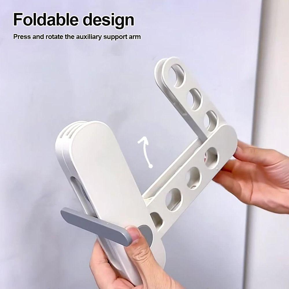 Multifunctional Foldable Travel Garment Rack Portable 7 Holes Drying Rack Adjustable Space Saving Clothes Hanger Outdoor