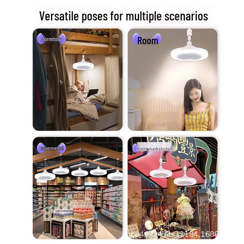 Nordic E27 Remote Control Fan Chandelier with Universal Mesh Cover
