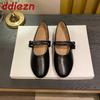 Fashion Luxury Footwear Female Buckle Strap Ladies Mary Janes Flats Shallow Shoes Fashion Round Toe Women Flats Lolita Shoes