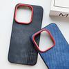 For OPPO Find X9 Pro X9 Case Vintage Color Block Denim PU Plain Leather + Metal Button Cover for Find X 9