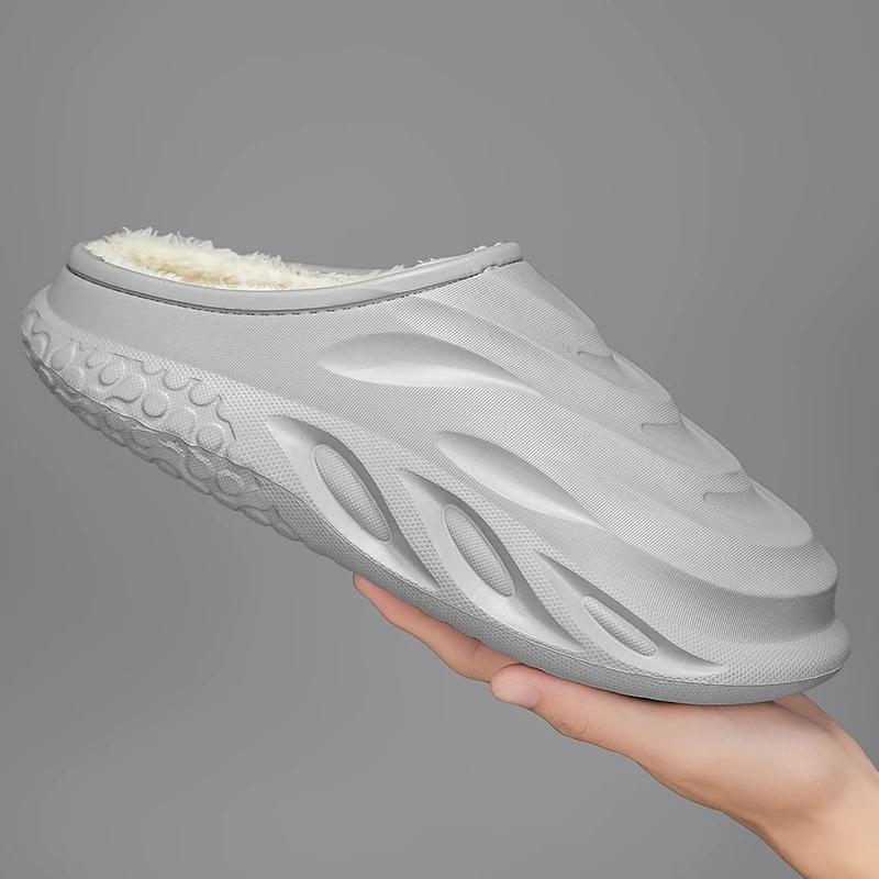 Slippers for Men Unisex Shoes for Men Indoor Slippers Household Cotton Slippers Cotton Soft and Comfortable Non-slip Waterproof