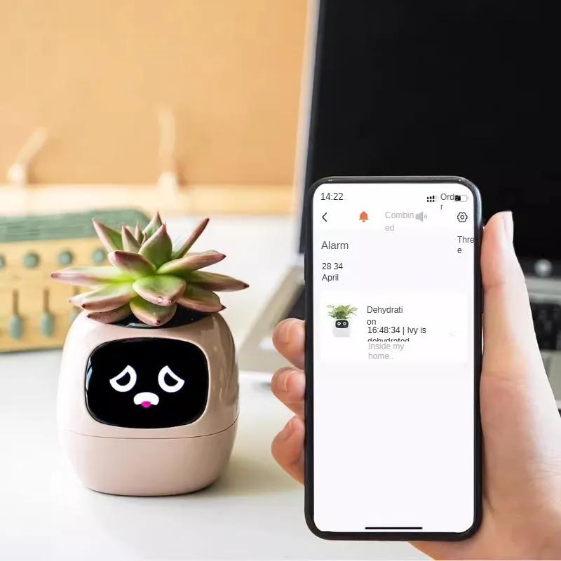 Smart Planter Oändligt Kul Över 49 Rika Uttryck 7 smarta sensorer AI-chip Gör Odling av Växter Enkelt och Roligt för hemmakontoret