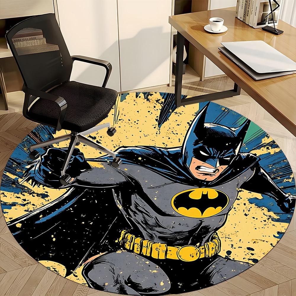 1pc Batman Hero Office Round Area Rug, Under Office Chairs Bedroom Living Room Home Decor, Room Deco, Available in Various Sizes021