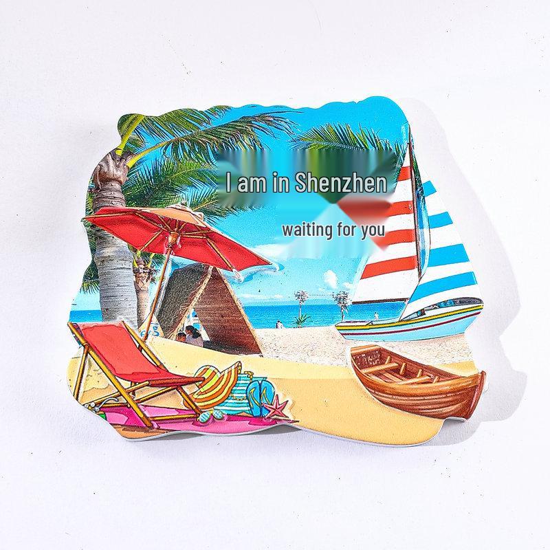 Sanya 3D Cultural Fridge Magnet - Creative Souvenir & Home Decor