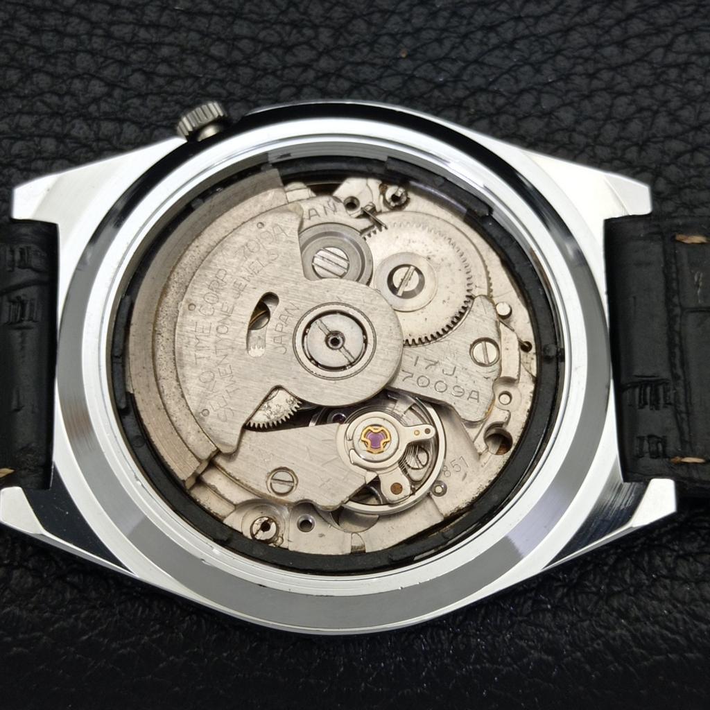 SEIKO 5 AUTOMATIC REFURBISHED JAPAN MENS VINTAGE BLACK DIAL WATCH a500178-2 R151a-a500178