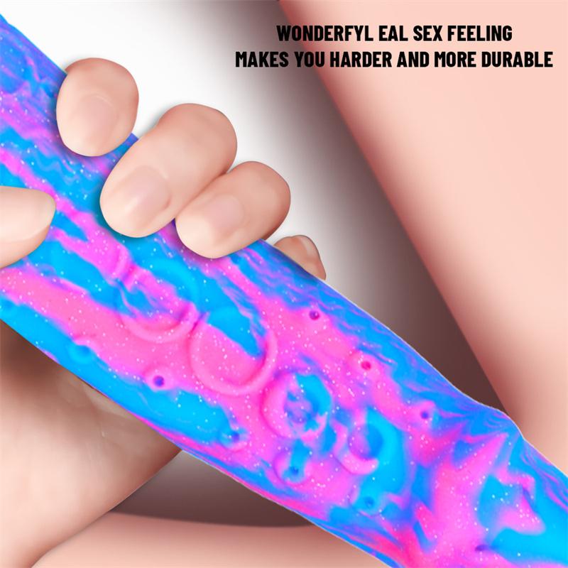 Octopus Silicone Color Dildo Liquid Multi-layer Crystal Simulation Big Penis Adult Products