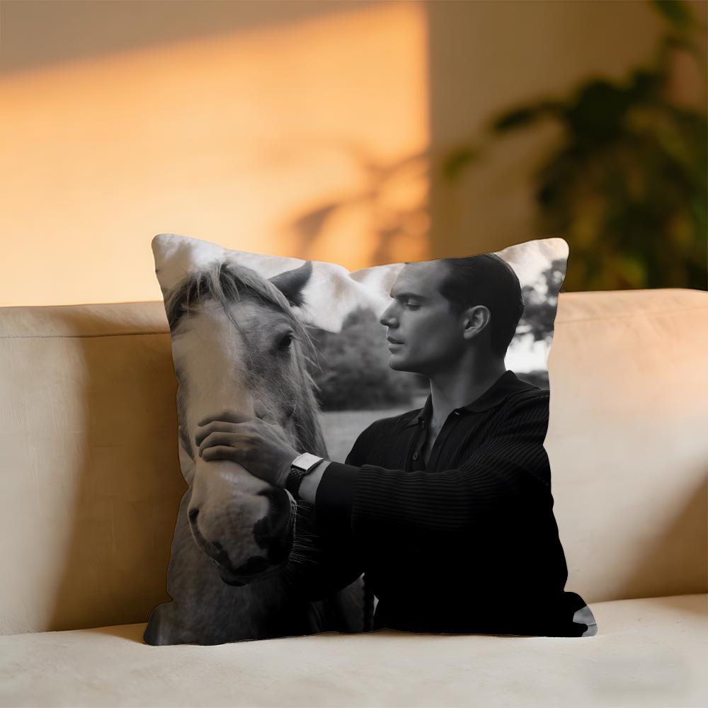 Henry Cavill Cushion Cover Cozy Velvet Throw PillowSoft Warm Cushion For Sofa  Bed