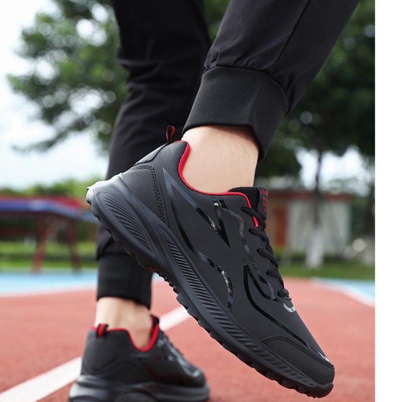 New Arrival: Oversized Leather-Upper Men's Shoes Lightweight, Slip-Resistant, Waterproof, Shock-Absorbing, Ultra-Soft Running Shoes Casual Footwear