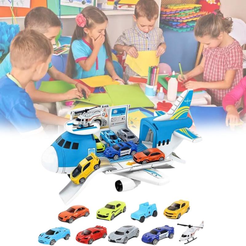 With Aeroplane Toy Vehicles Transport Cargo Airplane Car Children Set Gifts