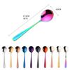 Stainless Steel Coffee Spoon,High Quality Dessert Cake Fruit Spoons Gold Small Snack Scoop  Tea Spoon Kitchen Dinnerware Tools