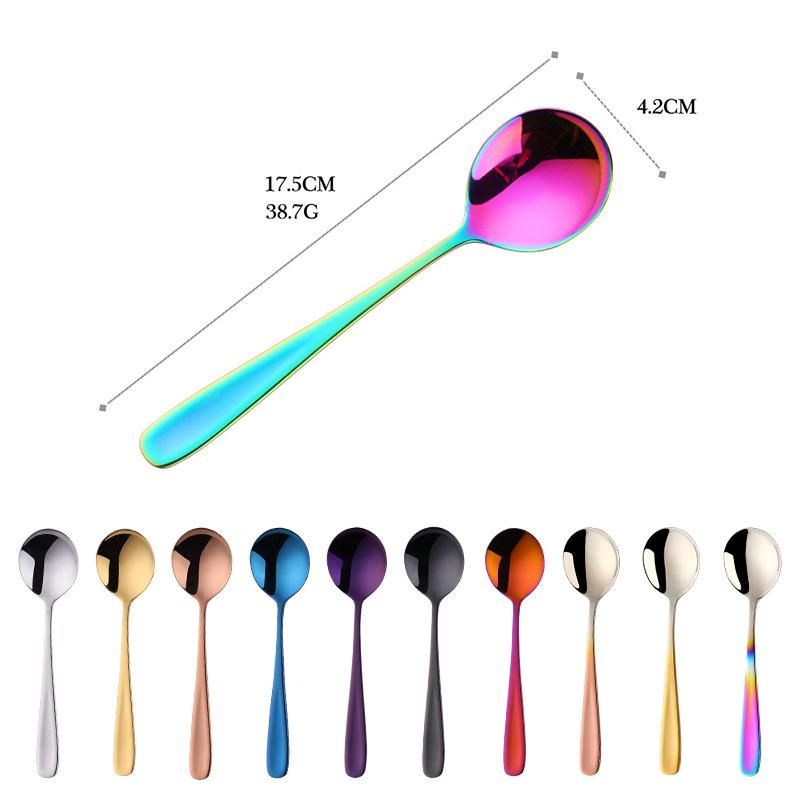 Stainless Steel Coffee Spoon,High Quality Dessert Cake Fruit Spoons Gold Small Snack Scoop  Tea Spoon Kitchen Dinnerware Tools