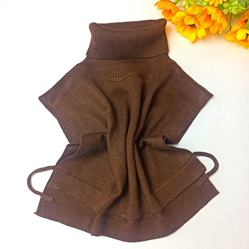White Knitted Turtleneck Fake Collar Women Detachable Collars Winter False Collars Woman Black Removable Faux Col Half Shirt