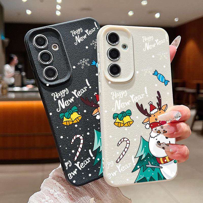 Happy New Year Phone Case For Samsung Galaxy A56 A16 A17 A36 A26 A55 A15 A25 A54 5G S25 S24 S22 Ultra S24 S23 FE Soft TPU Cover