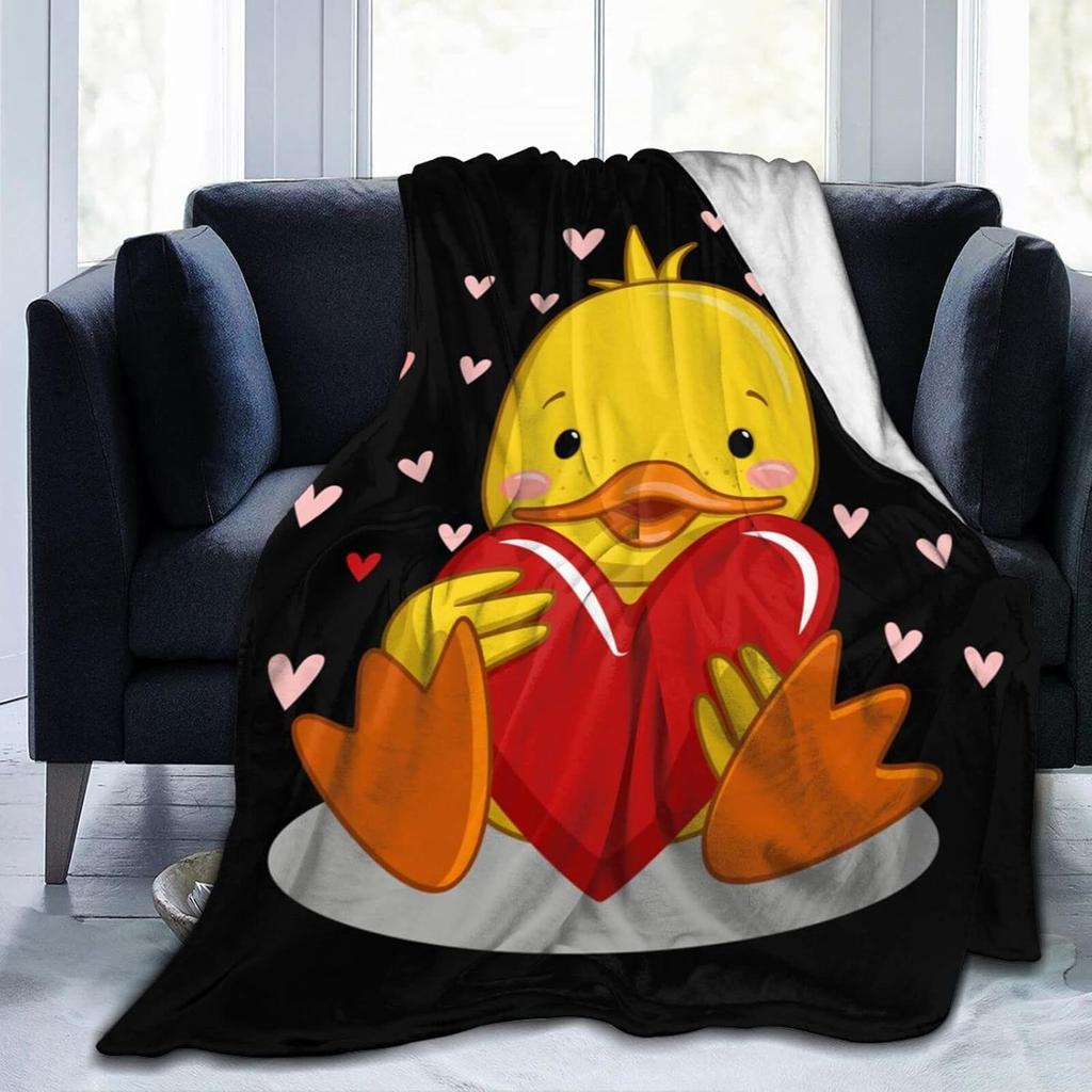 Cool Duck Pattern Blanket Soft Fleece Throw Fun Home Decor Gift for Kids Teens Bedroom Living Room Decoration