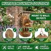 Wooden Butterfly House Habitat & Feeder for Garden Teardrop-Shaped Hanging Nesting Box for Moths & Lacewings Outdoor Backyard Decor with Rope