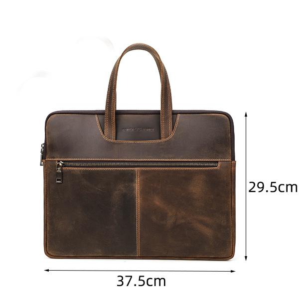 CONTACT S FAMILY Мужской портфель из натуральной кожи Сумка для ноутбука Для Air 13 M1 M2 M3 M4 Macbook Pro 14 Macbook 15 16 дюймов Сумка-тоут