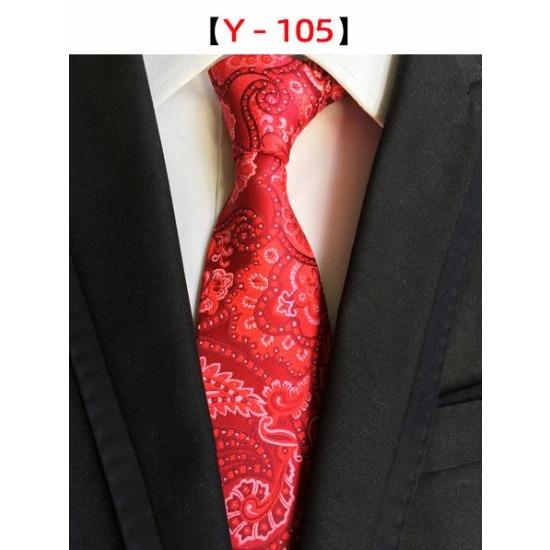 8Cm Polyester Herrenkrawatte Cashew Blumenanzug Krawatte