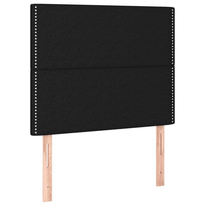 VidaXL Cadre de lit avec tête de lit Noir 80x200 cm Tissu3124930