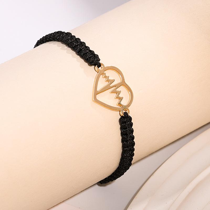 

Любовь Сердцебиение Квадратный Бренд Плетение Безграничная Любовь Бабочка Регулируемый Ручной Шнур Парные Украшения