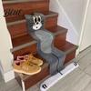 Rug Carpet Thick Stairs Foldable Bedside Pattern Cats Skin-friendly Cartoon Blanket for
