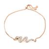 Rose Gold Blue White Green Eyed Snake Drawstring Womens Versatile Bracelet