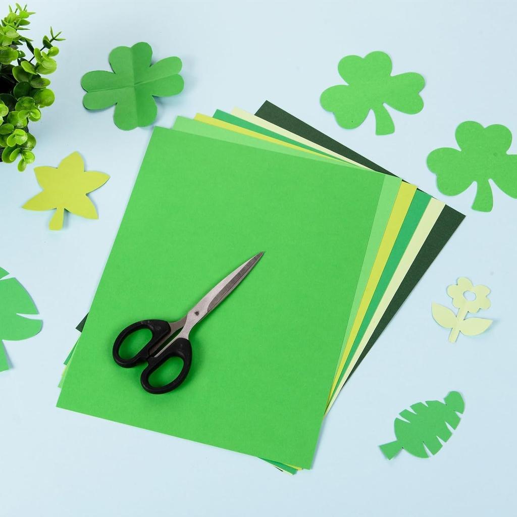 24Sheets Green Cardstock Paper 10.63 X 15.35inch Card Stock 180gsm/65lb Cardstock for Card Making, Invitations, Scrapbooking, DIY Art Craft Supplies