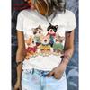 Funny Cat Pattern Women's T-Shirt Cute Animal 3D Print T-Shirts Summer Fashion Casual Street Tees Short Sleeves Round Neck Tops