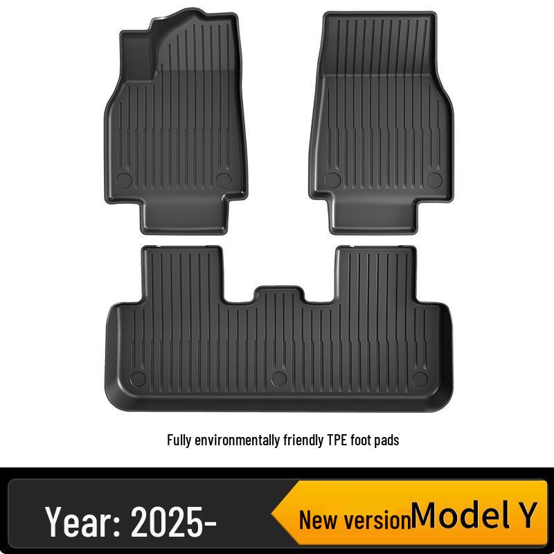 Passt für Tesla Model Y (25-Modell) Rechts- und Linkslenker: Vollständig umschlossene TPE-Fußmatten