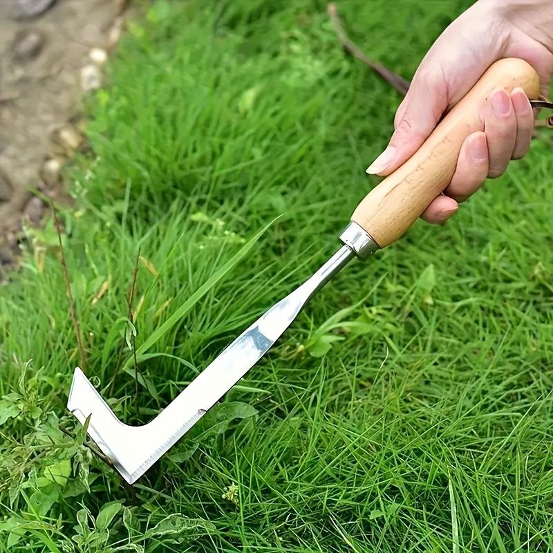 1pc Weeding Knife Artifact Root Pulling Tool Gardening Rake Root Removal Manganese Steel Hand Gripped Loosening Soil Digging Wild Vegetables