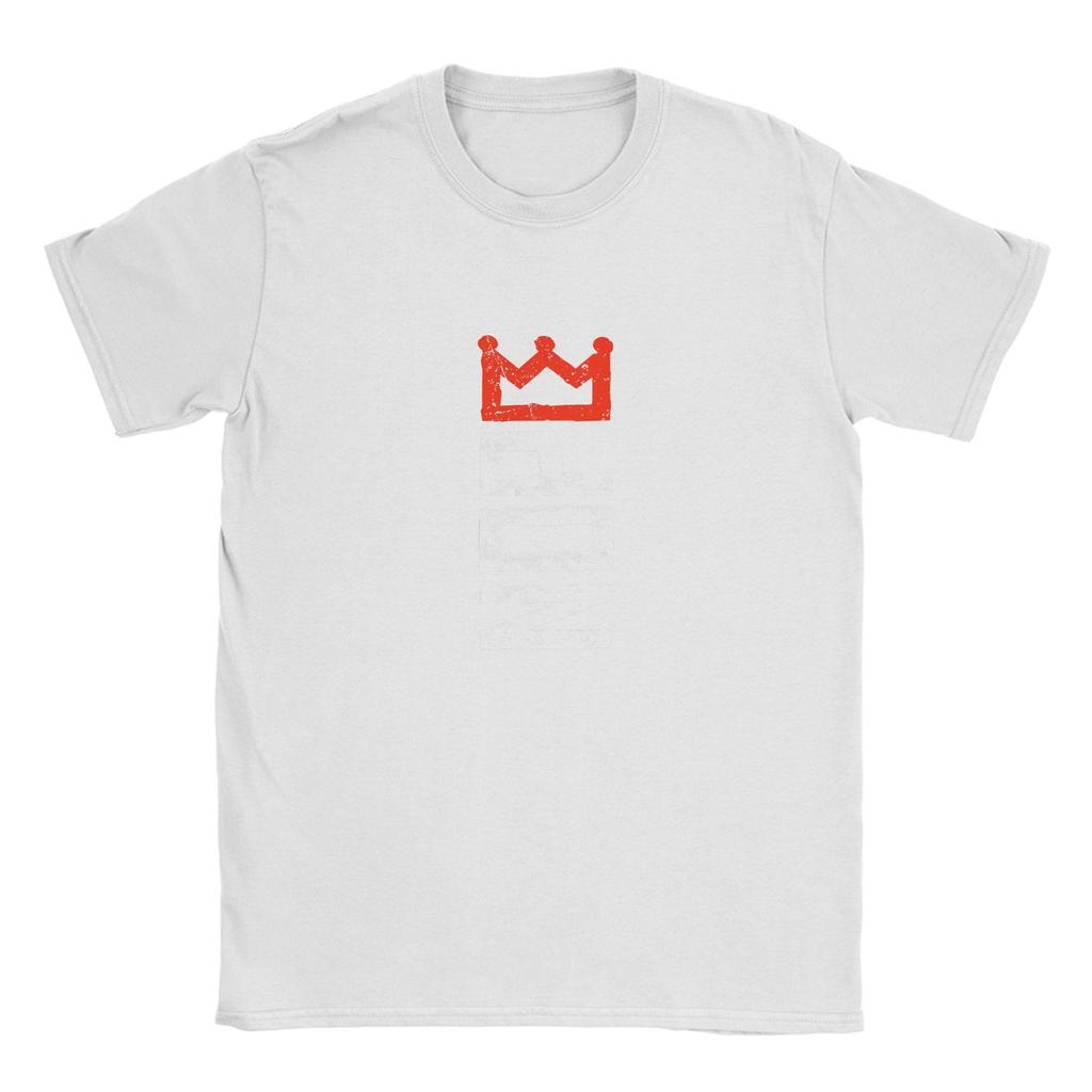 Neuheit Kein König Protestschild T-Shirt für Herren O-Ausschnitt Reine Baumwolle T-Shirts Kurzarm T-Shirts Geschenkidee Kleidung