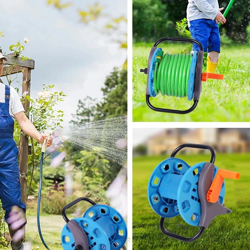 1pcs G1/2 Garden Water Hose Rack Gardening Waterpipe Cart Storage Car Washer Tool for 25m Hose