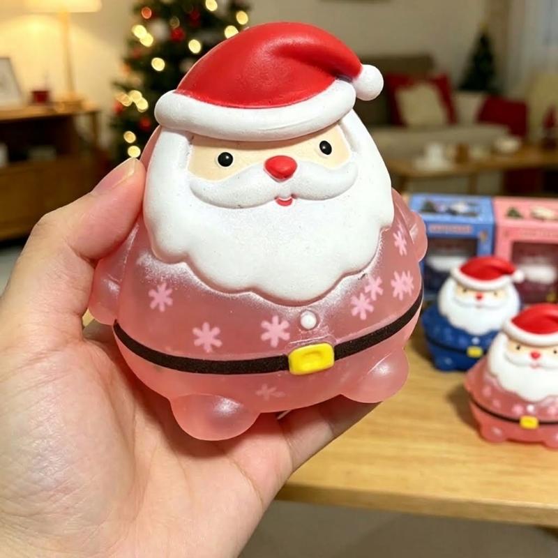 Christmas Squeezable Santa Claus Toys Slow Rebound Colorful Soft  Goods for Kids Stocking Fillers Gifts