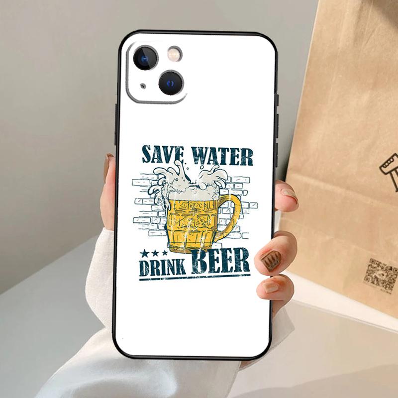 Men Drink Beer Phone Case For iPhone 18 17 Air 16 15 14 13 11 12 Pro Max 13 12 mini 15 16 Plus 16e Cover Coque