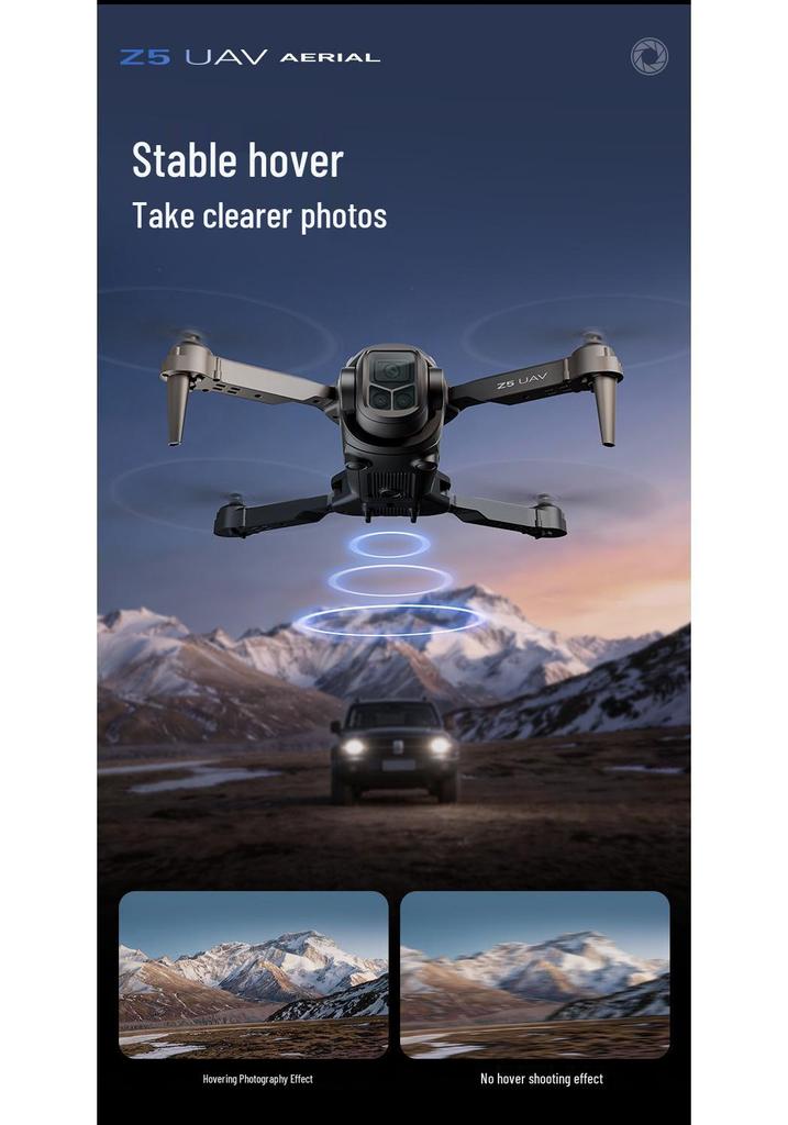 New Z5 Drone: Dual Camera, Screen Remote, Optical Flow, Altitude Hold, Long Battery, HD Aerial Photography.