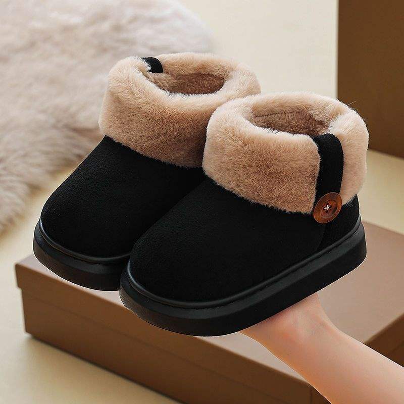 

Девочки зимние новые детские короткие сапоги детские флисовые утолщенные теплые для средних и маленьких детей маленькая девочка хлопковые туфли каблук-мешок Inner length 13.5cm22/23 yards 1-2 years old чёрный