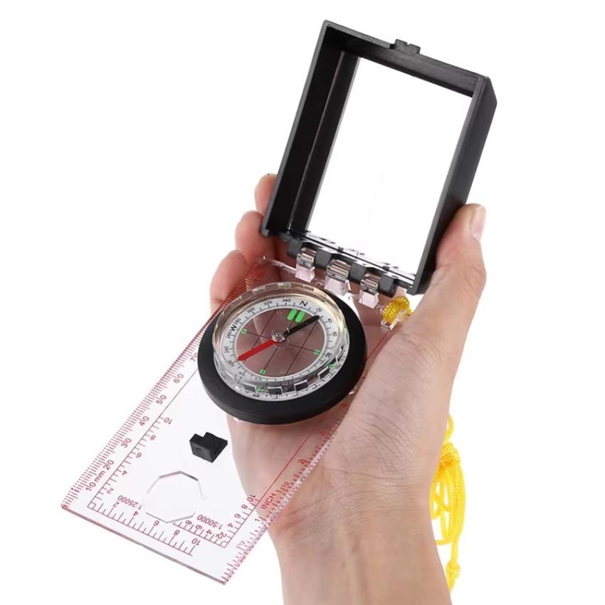 1 Pcs Multifunction Outdoor Survival Military Compass Hiking Camping Army Pocket Handheld Equipment