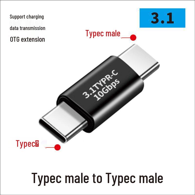 USB Type-C samec na samici 90° pravý úhel vertikální adaptér - kompatibilní s Thunderbolt 3