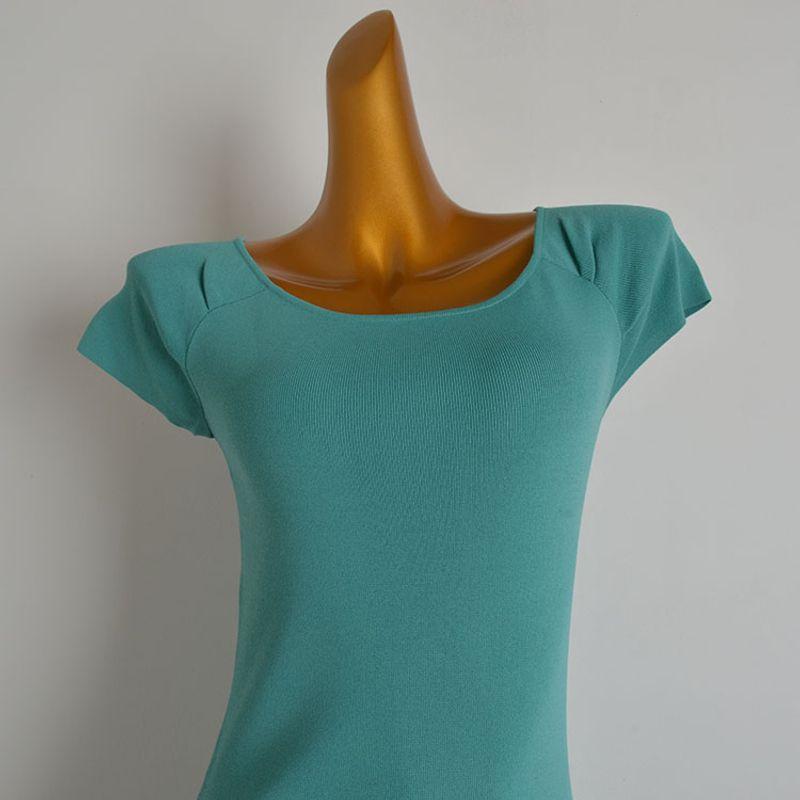 Fashion Style Sexy U Collar Pure Color Short Sleeve Vest Knitting Dress Women's Waist-Tight Mid Length Long Length Bodycon Dress