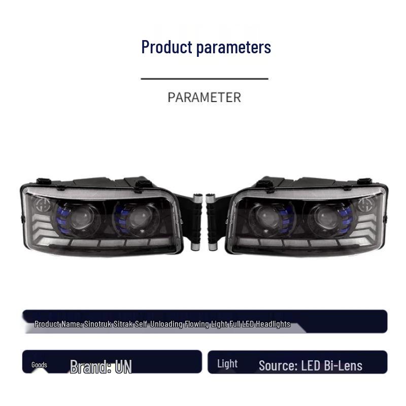 High-Brightness LED Projector Headlights for Shacman TX Dump Trucks
