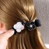 Head Wear Resin Solid Colors Women Hair Accessories Small Grip Clips Camellia Flower Hairpin